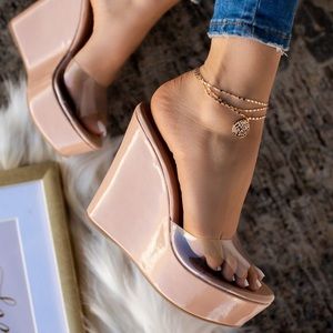 Brand New Size 6 Summer in Cannes - Nude Wedges